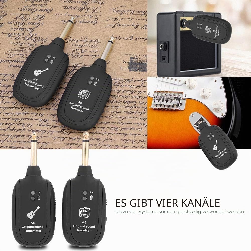 Ss Gitarren-Sender-Empfänger, Drahtloser Gitarren-Sender-Empfänger, Drahtloses Gitarrensystem, Draht