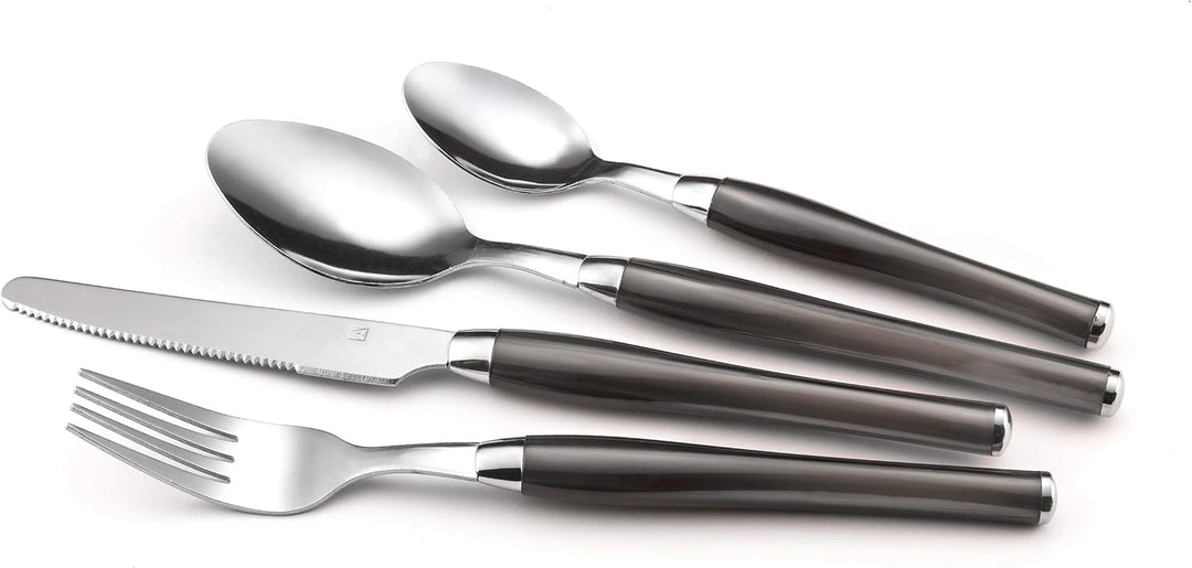 PRADEL ESSENTIEL – Drahtkorb mit 24 Besteckteilen für 6 Personen – Purity – Edelstahl 18/0, Standard