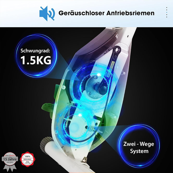 Ultrasport F-Bike, Faltbarer Heimtrainer, Hometrainer mit LCD Trainingscomputer,8 Widerstandstufen,