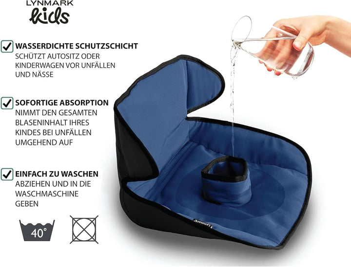 Lynmark® Autositzschutz für Töpfchentraining, Reise-Töpfchen-Abdeckung vor Verschütten, Windelleckag