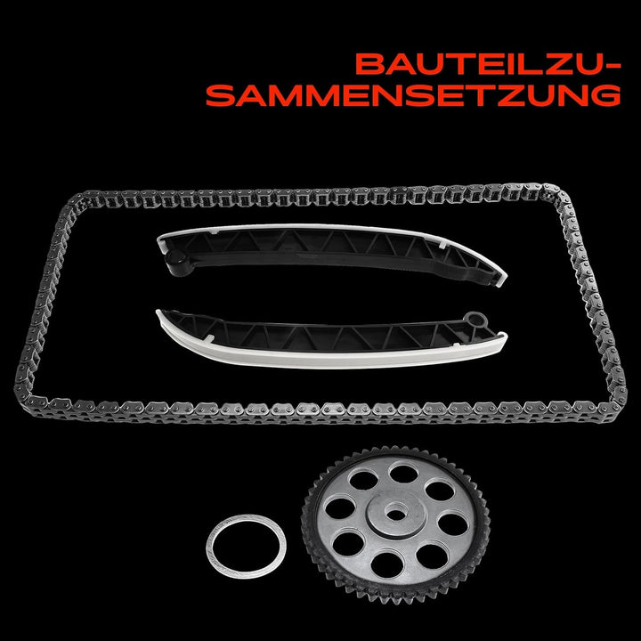 Steuerkettensatz für Polo 6C1 6R Golf VI 5K1 Plus 521 Caddy III 2C 2K A1 8X A3 8P1 Altea Ibiza IV Le
