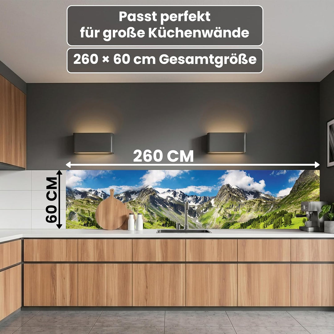 Dimex Küchenrückwand Folie selbstklebend GEBIRGE | Klebefolie - Dekofolie - Spritzschutz für Küche |