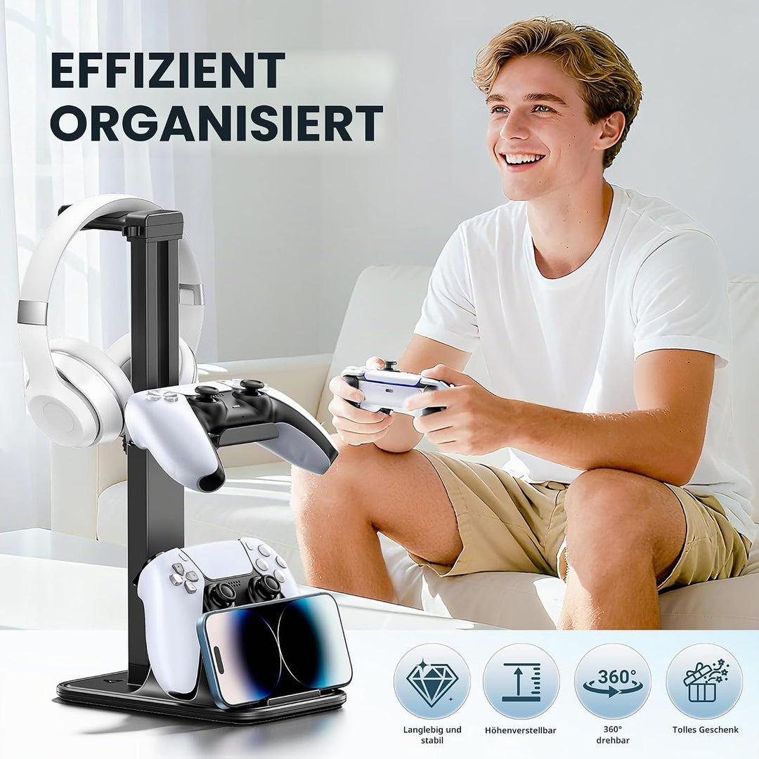 Controller Halter &amp; Headset Halterung, universeller Controller Ständer für Telefon/Headset/Gaming Co