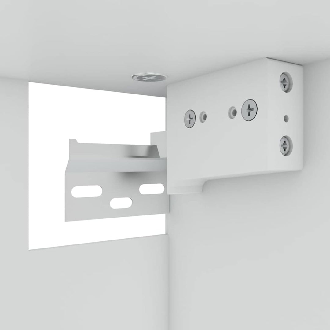 Gecheer Hängeschrank Glas Küche Schrank mit 2 Fächern und 2 Glastüren Küchenzeile Küchenmöbel Küchen