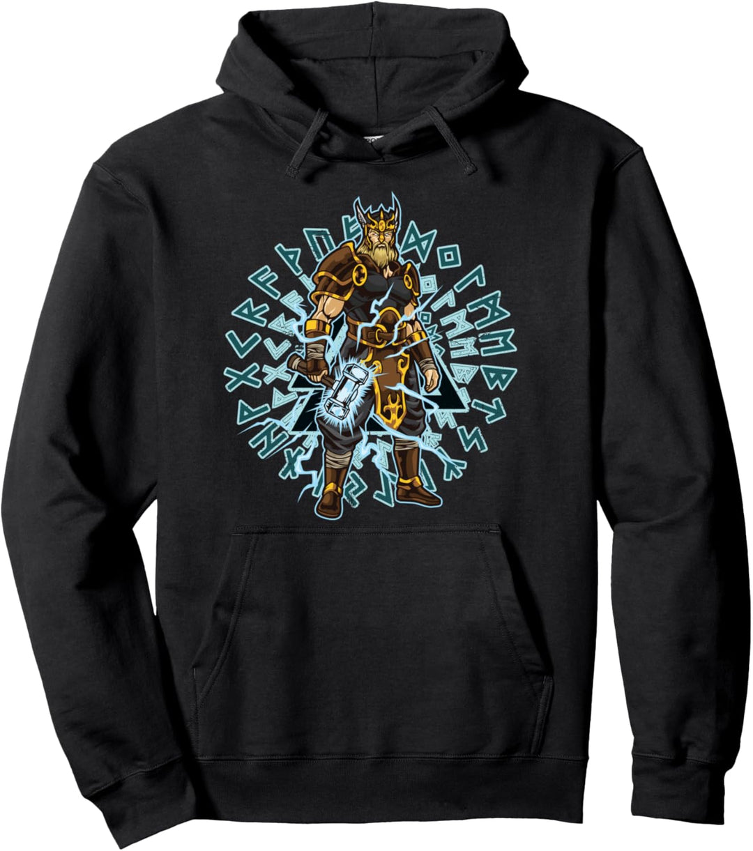 Donnergott Thor - Wikinger Krieger - Nordische Mythologie Pullover Hoodie