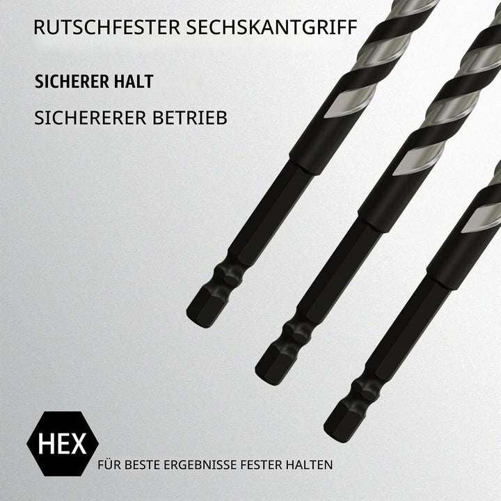 Fliesenbohrer Set 10 tlg 3-12mm, Glasbohrer Set, power bit bohrer, Fliesenbohrer für Fliesen, Kerami