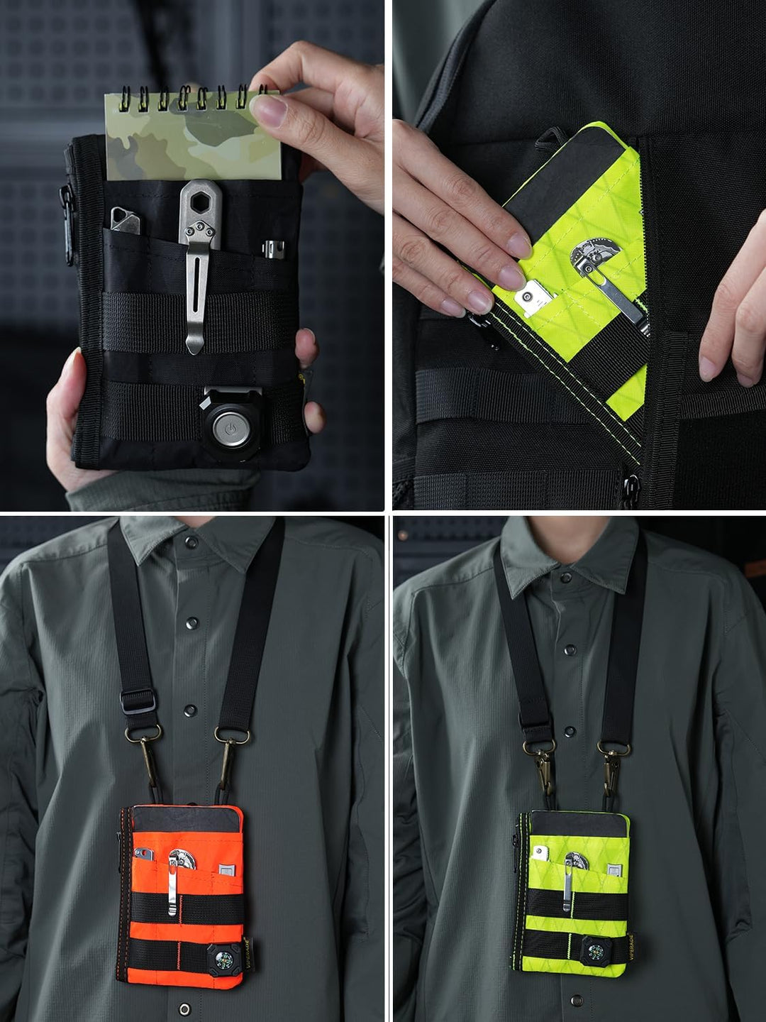 VIPERADE VE16N X-Pac EDC Tasche Werkzeug Organizer, Multifunktionale Kleine Werkzeugtasche Mit 7 Tas