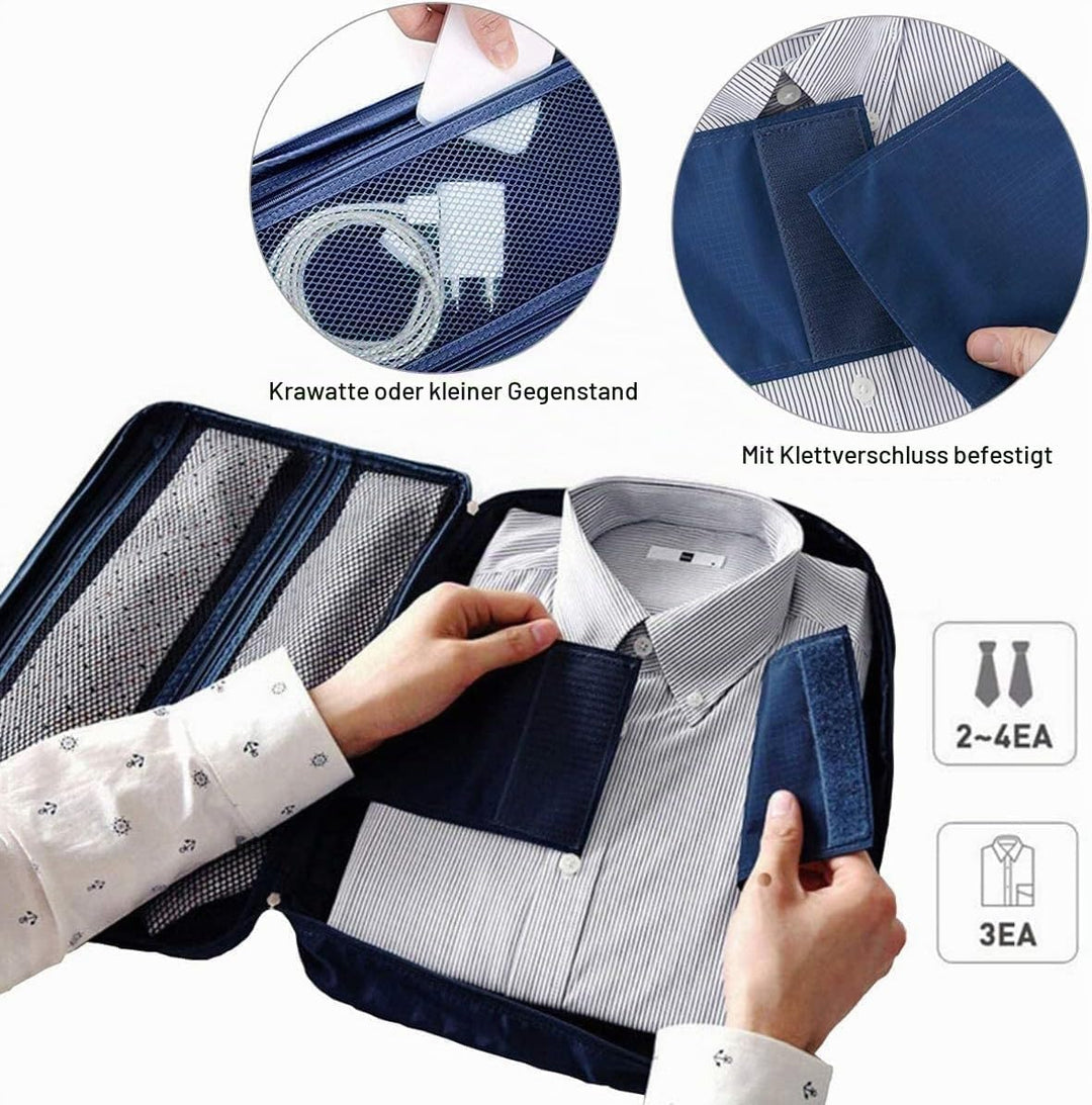 EQLEF® Wrinkle-proof Hemd und Krawatte Aufbewahrungstasche Tragbarer Organizer Hemd mit Handgriff fü