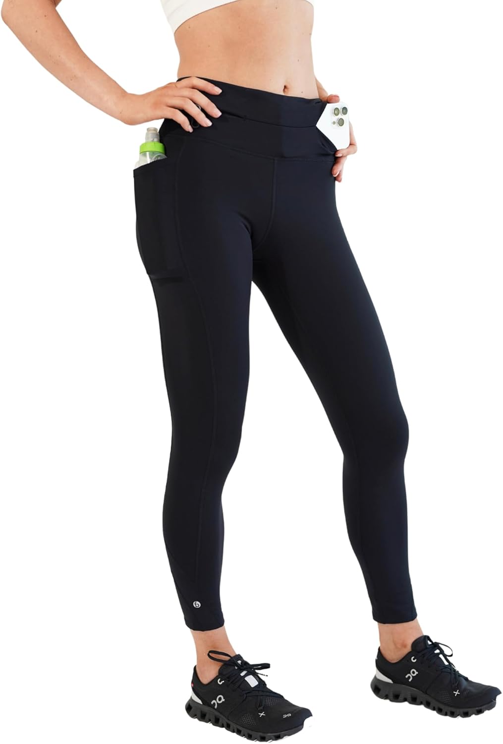 FlipBelt Leggings XS Schwarz, XS Schwarz