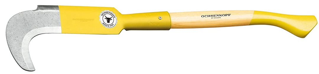 OCHSENKOPF OX 70 H-0905 Einhand-Kultursichel, mit Hickorystiel, Gelb, 73.0 x 16.0 x 3.5 cm OX 70 H-0