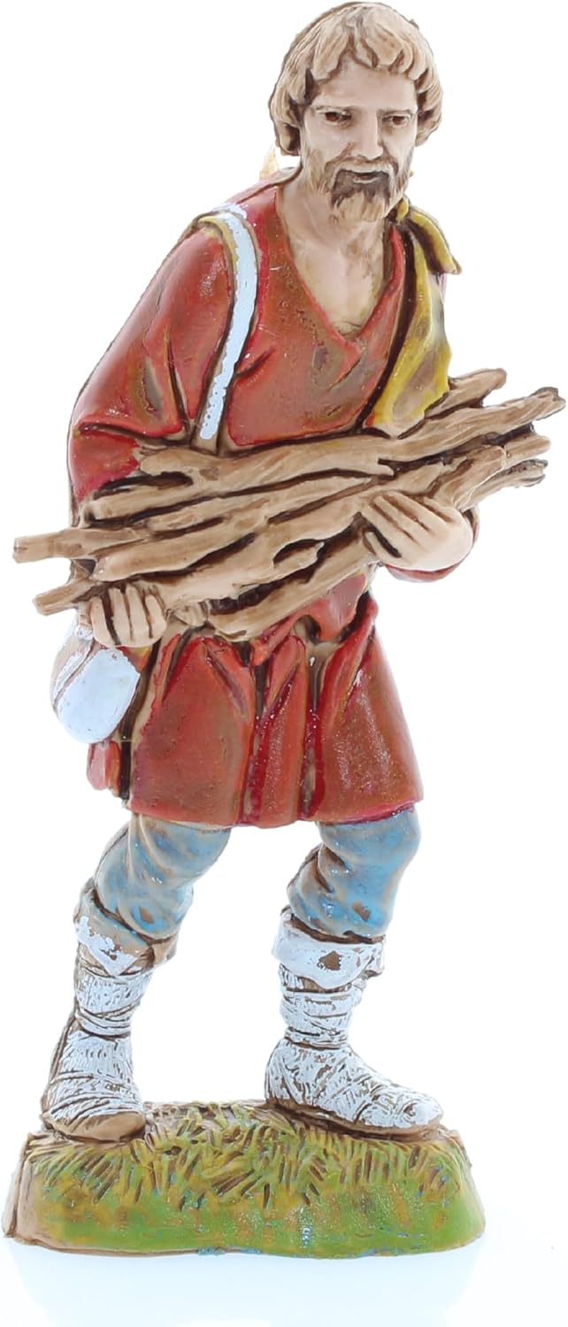 Moranduzzo Set 8 Hirten für Krippe 10 cm Massstab 1:20 - Unzerstörbare Krippenfiguren - Stil 700', H