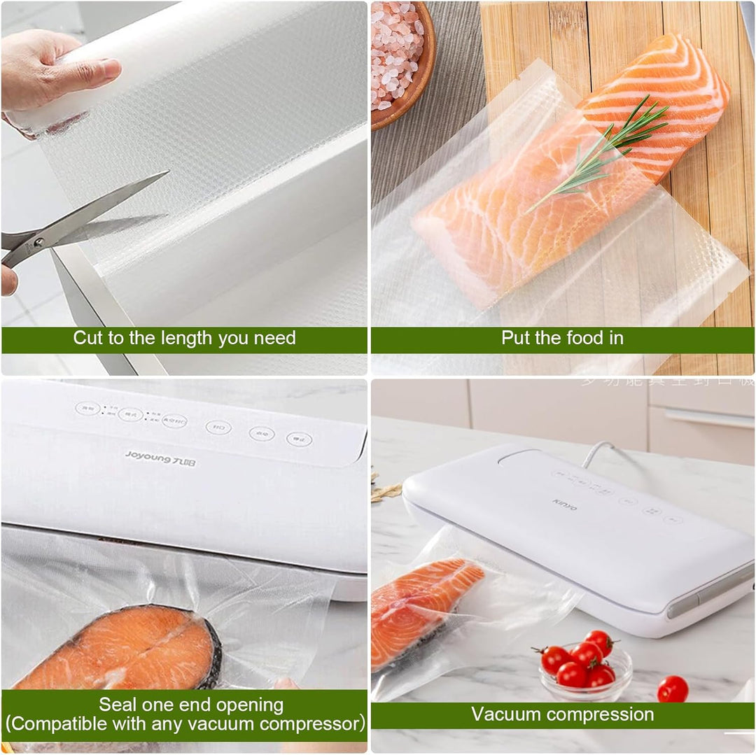 Vakuumierbeutel Rolle 30 x 600 cm/4 Rollen, 150 µm Vakuumbeutel Lebensmittel BPA-frei Stark Reissfes