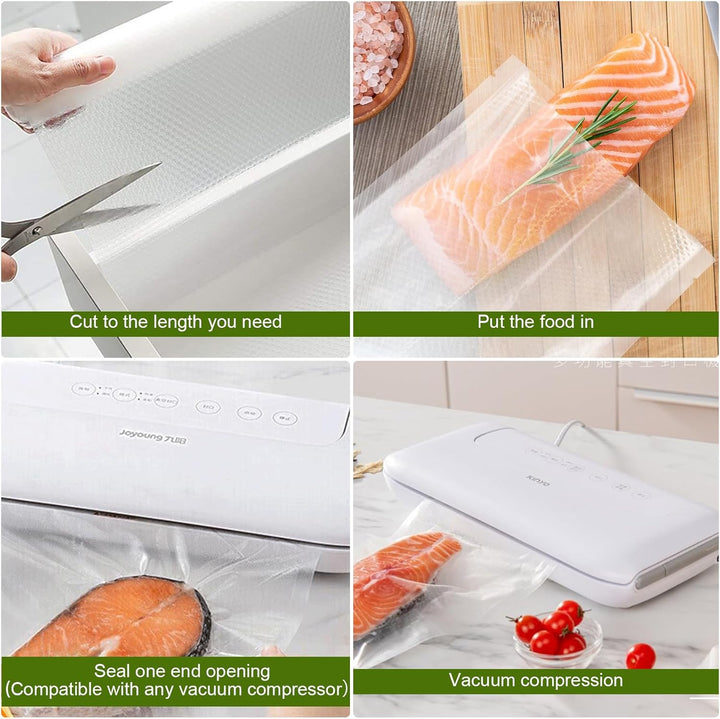 Vakuumierbeutel Rolle 30 x 600 cm/4 Rollen, 150 µm Vakuumbeutel Lebensmittel BPA-frei Stark Reissfes