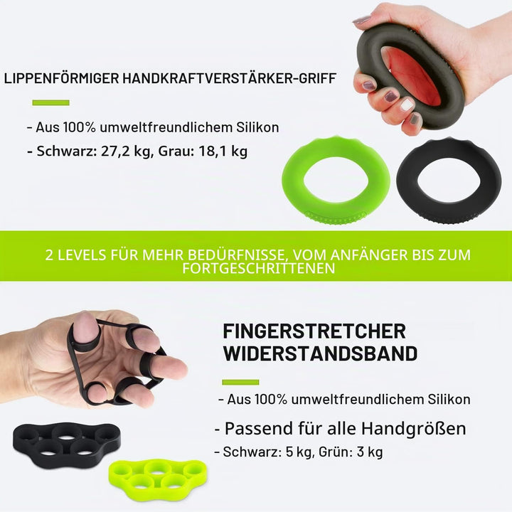 Handtrainer Unterarmtrainer Fingerhantel Unterarm training 10er Pack, Armtrainer, Lippenform Hand Gr