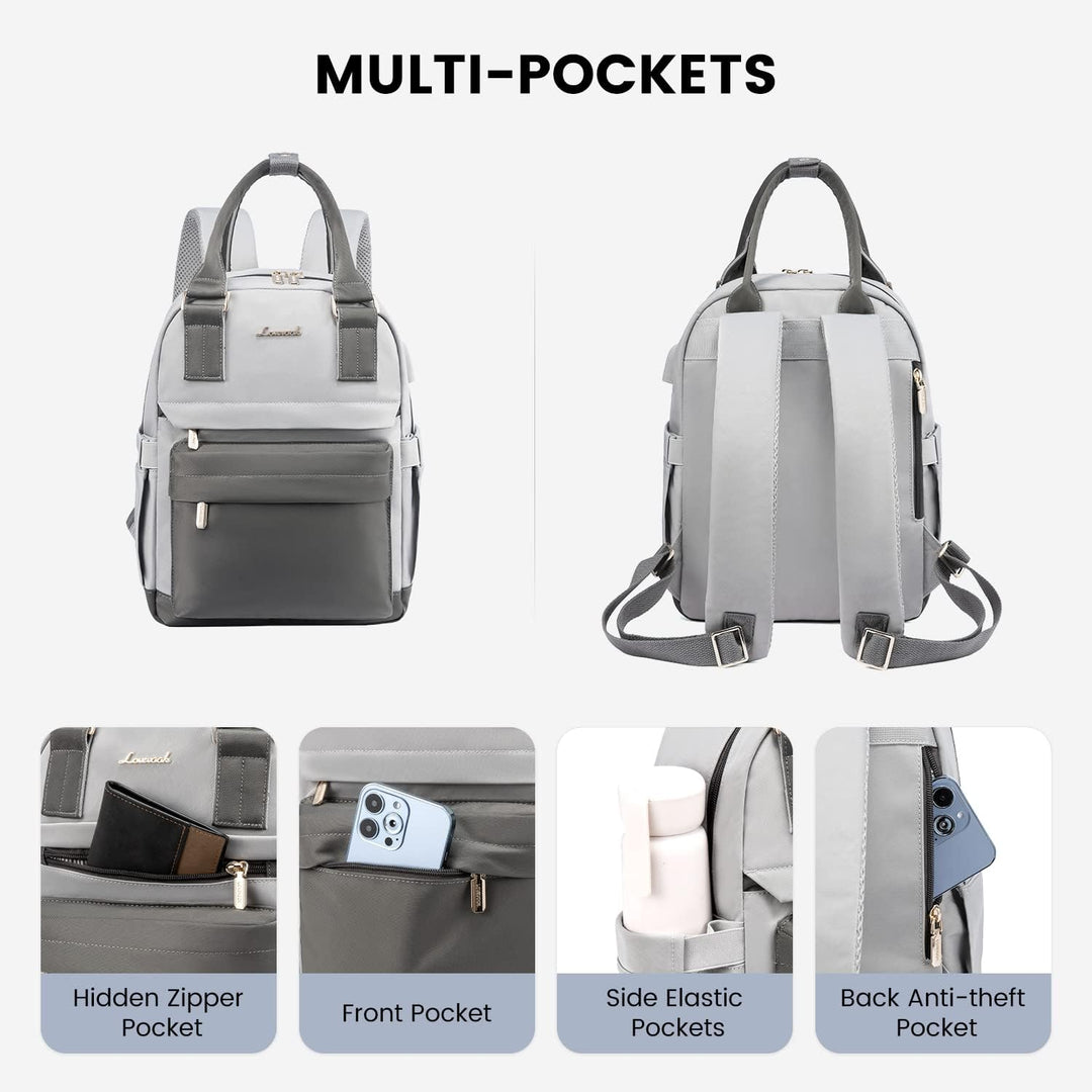 LOVEVOOK Rucksack Damen Klein, Wasserdicht Cityrucksack Handtasche 2 in 1, Mini Tasche Daypack Backp