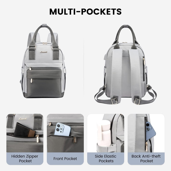 LOVEVOOK Rucksack Damen Klein, Wasserdicht Cityrucksack Handtasche 2 in 1, Mini Tasche Daypack Backp