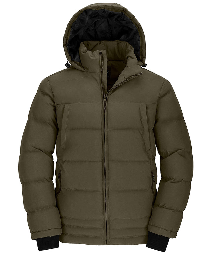 Wantdo Herren Winter Warme Jacke Wasserabweisend Outdoor Jacke Gesteppte Parka Baumwolle Polsterung