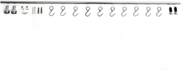 Hängeleiste/Küchenleiste zur Wandbefestigung 100cm, mit 10 Haken