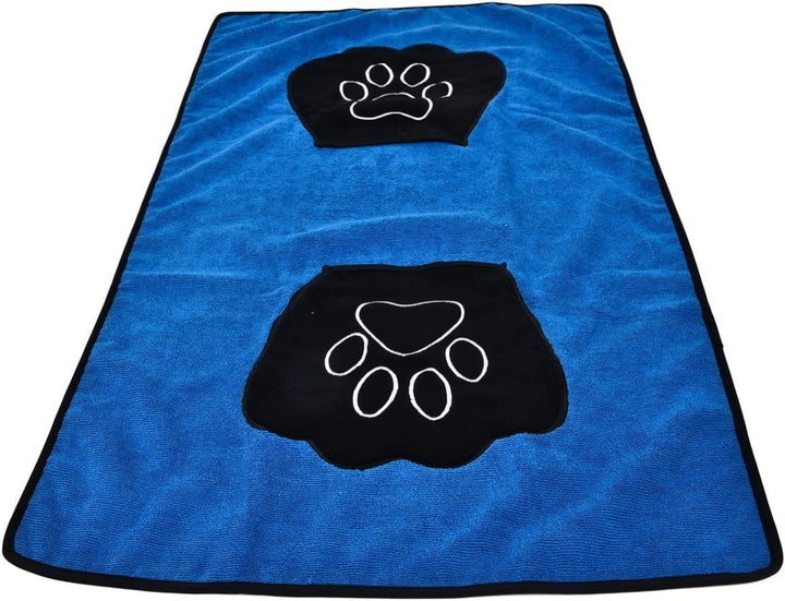 Sporty Mikrofaser Handtuch für Katzen und Hunde Towel in 3 Farben saugfähig (Blau), Blau