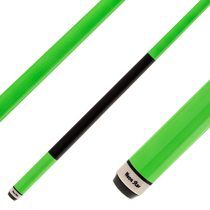 Winsport Billardqueue, Neon Star, Poolbillard Cue in Neon- gelb, pink, blau, grün. Profi-Spielqualit