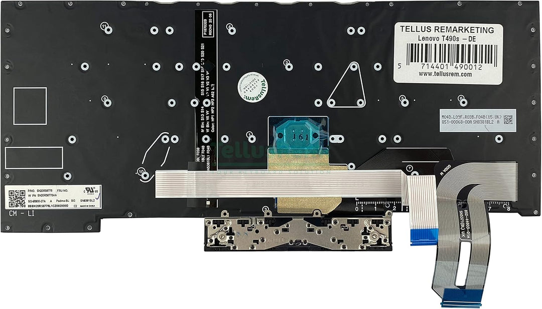 TellusRem ersatztastatur Deutsche Hintergrundbeleuchtung für Lenovo Thinkpad T490s T495s, Deutsche