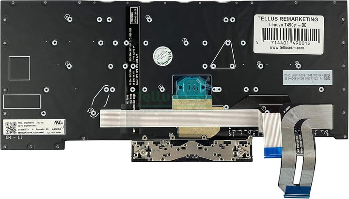 TellusRem ersatztastatur Deutsche Hintergrundbeleuchtung für Lenovo Thinkpad T490s T495s, Deutsche