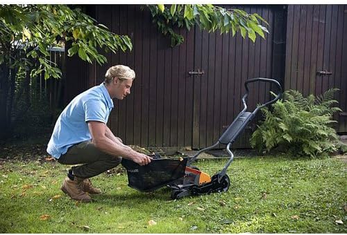 Fiskars Grasfangkorb für Fiskars Spindelmäher StaySharp Max, 18 Liter, StaySharp, Schwarz/Orange, 10