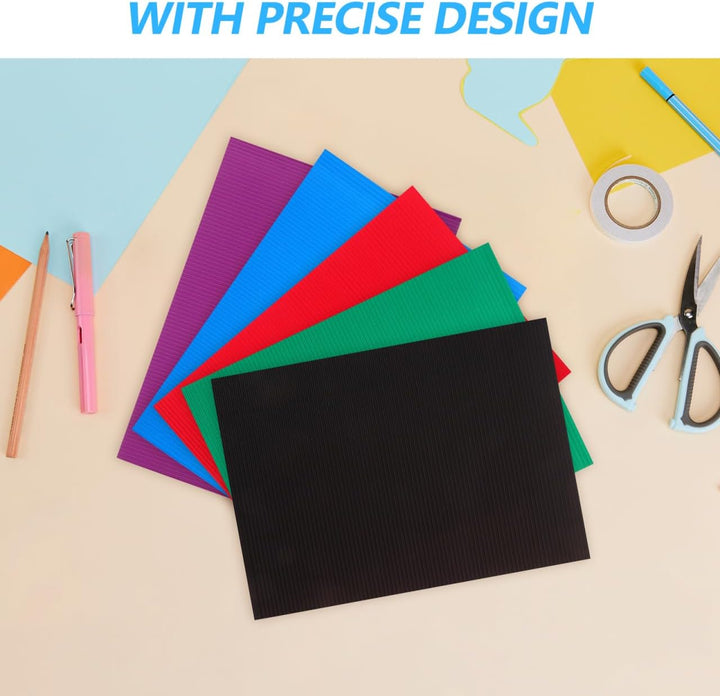 NUOBESTY 20 Stück Buntes Wellpapier A4 Für Diy Bastelarbeiten Kreatives Handwerkspapier Für Schule K