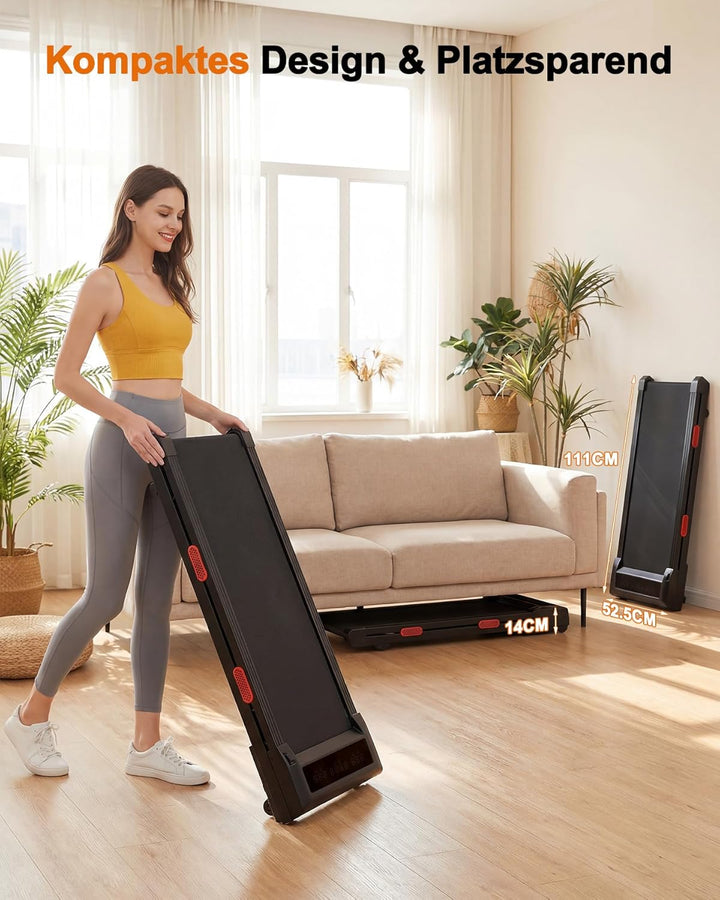 Raceable Walking Pad mit Steigung, Lacuffy Laufband für Zuhause mit APP-Steuerung, unter dem Schreib