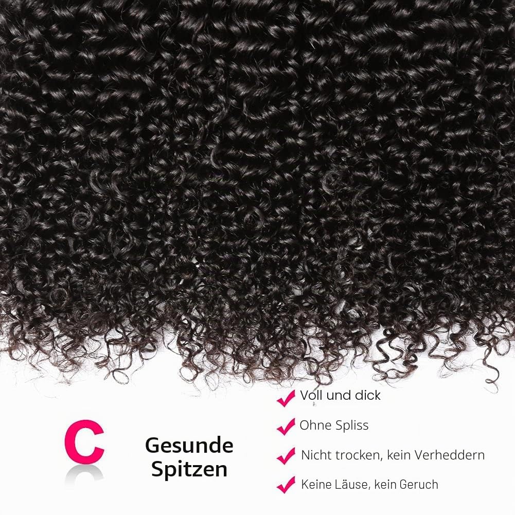 10A Brazilian Hair 3 Bundles Curly Human Hair Bundles 12 14 16 Brasilianische Haare Kinky Curly Huma