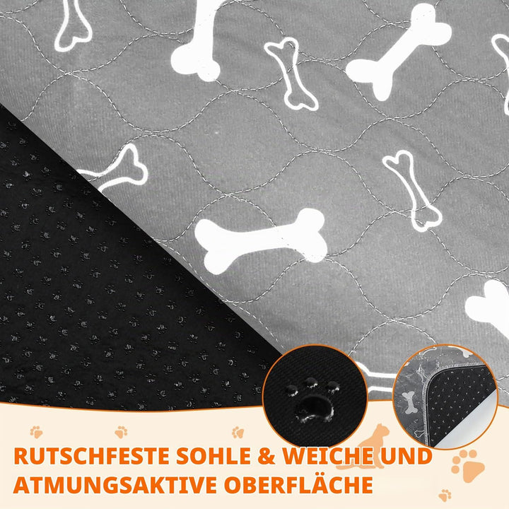 Baodan Waschbar Haustier-Urinunterlage, 2 Pack 122*122 cm Wiederverwendbare Welpenunterlagen Matte f