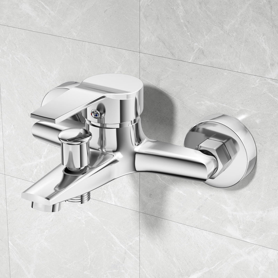 LADOKEE Badewannenarmatur, Wasserhahn Badewanne mit G1/2"-Anschluss, Einhebel Mischbatterie Badewann