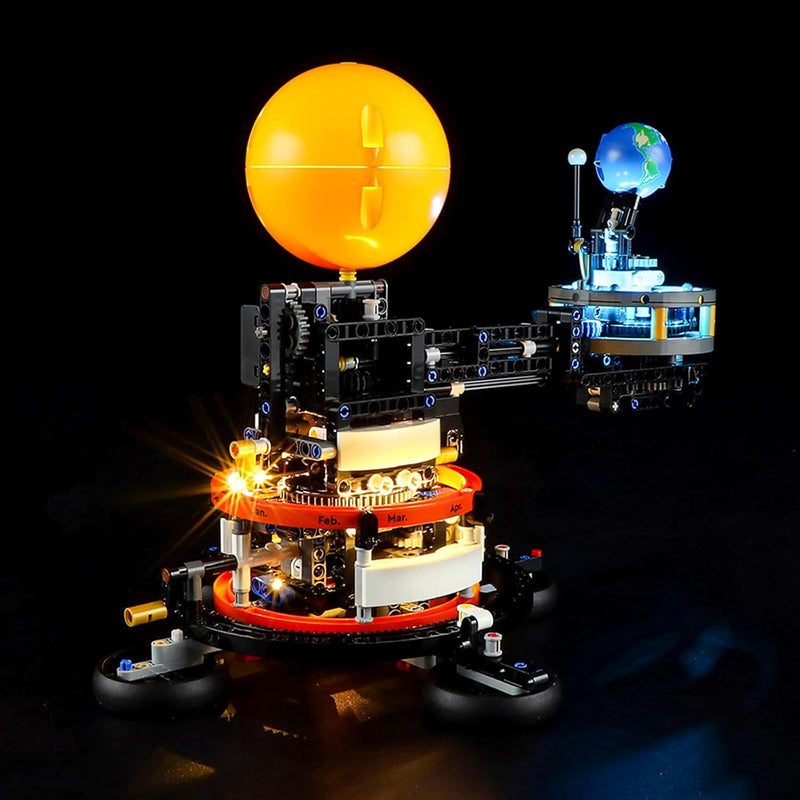 GEAMENT LED Licht-Set Kompatibel mit Lego Sonne Erde Mond Modell - Beleuchtungsset für Technic 42179