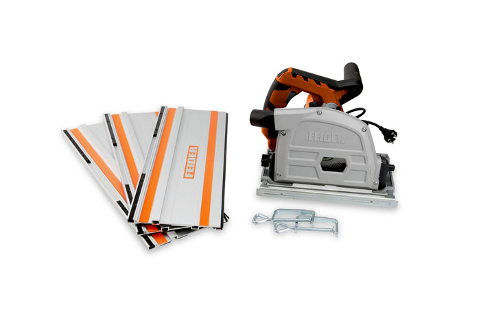 FEIDER FS1612–1 Multimaterial-Tauchkreissäge mit Führungsschiene 1400W - Scheibendurchmesser 165mm -