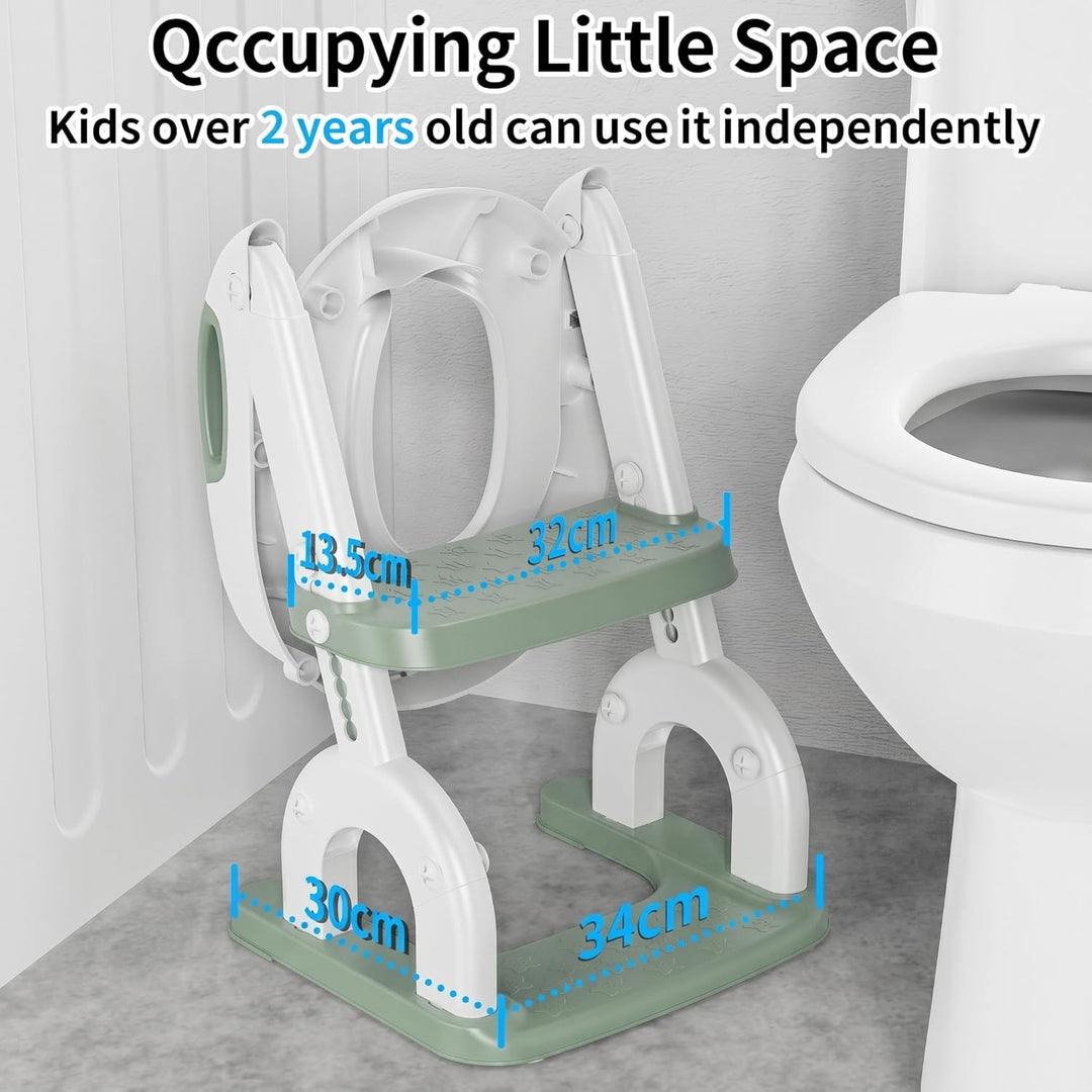 Toilettensitz Kinder mit Treppe, Upgraded WC Aufsatz für Kinder für Jungen und Mädchen, 2-in-1 Toile