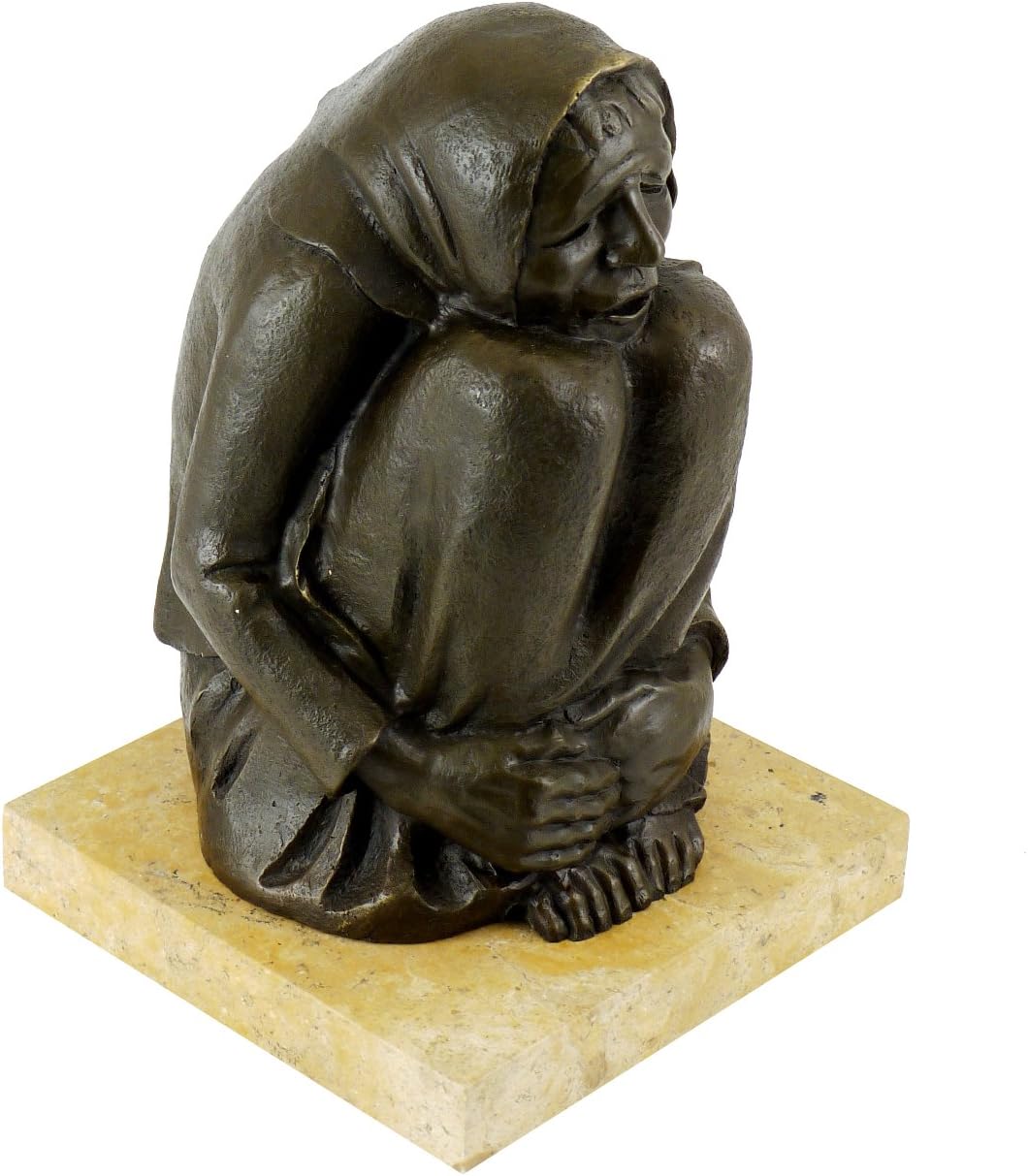 Moderne Bronzefigur - Frierende Alte (1937) - signiert - Ernst Barlach Skulpturen kaufen - Moderne K