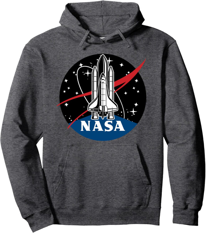NASA Space Shuttle Take Off With Logo Pullover Hoodie