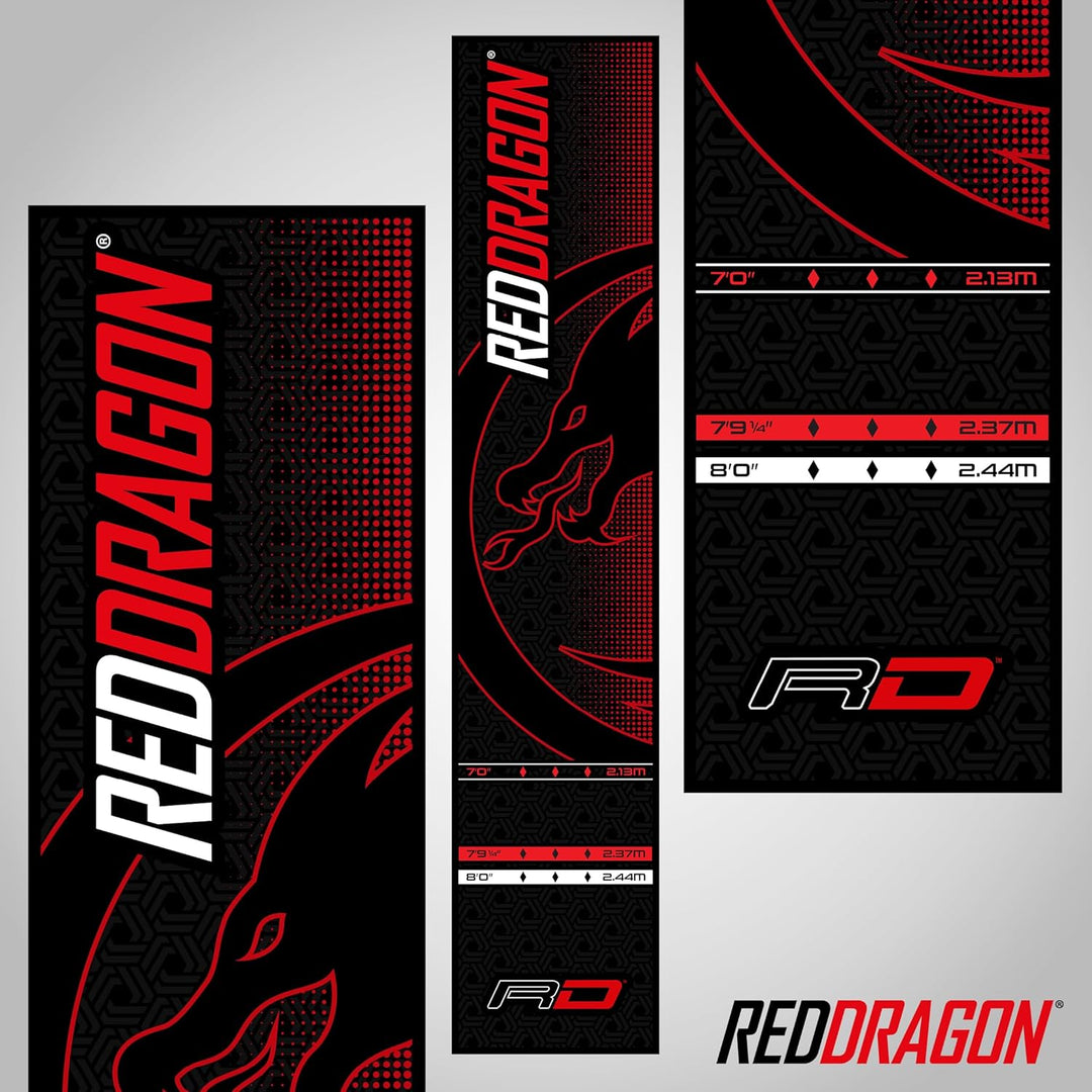 RED DRAGON Darts - Robust oder weiches Gefühl| Dartmatte mit Oche-Linie | Offizielle Turniermasse |