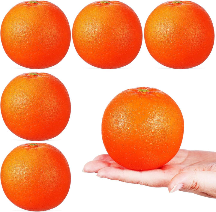 Gadpiparty 6 Stück Künstliche Orangen Künstliche Früchte Simulationsorangen Stillleben-Sets Realisti