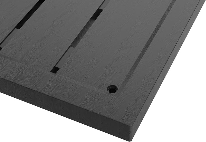 LZQ Bodenplatte Solardusche Gartendusche PP-Kunststoff 100x65 cm Anthrazit