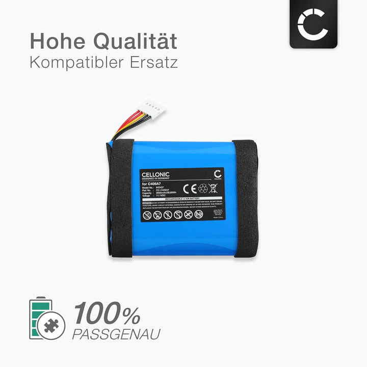 CELLONIC, Lautsprecherakku kompatibel mit Marshall Middleton (2600mAh, 11.1V) Ersatzakku C406A7