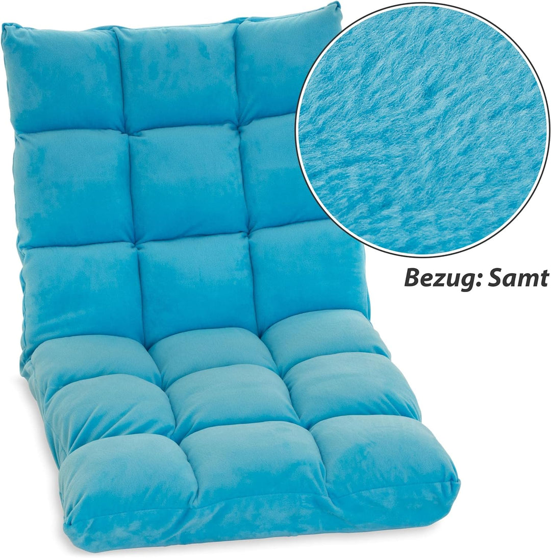 Nexos Trading Relax-Lounger 53x52x60cm hell-blau Bodensofa verstellbar Relax-Sofa Bodenstuhl Jugends