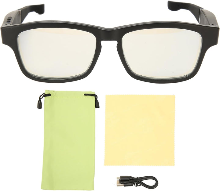 Smart-Brille, Open-Ear-Kopfhörer Bluetooth, Stereo-Sound-Musik und Freisprechen, Stereo-Open-Audio-M