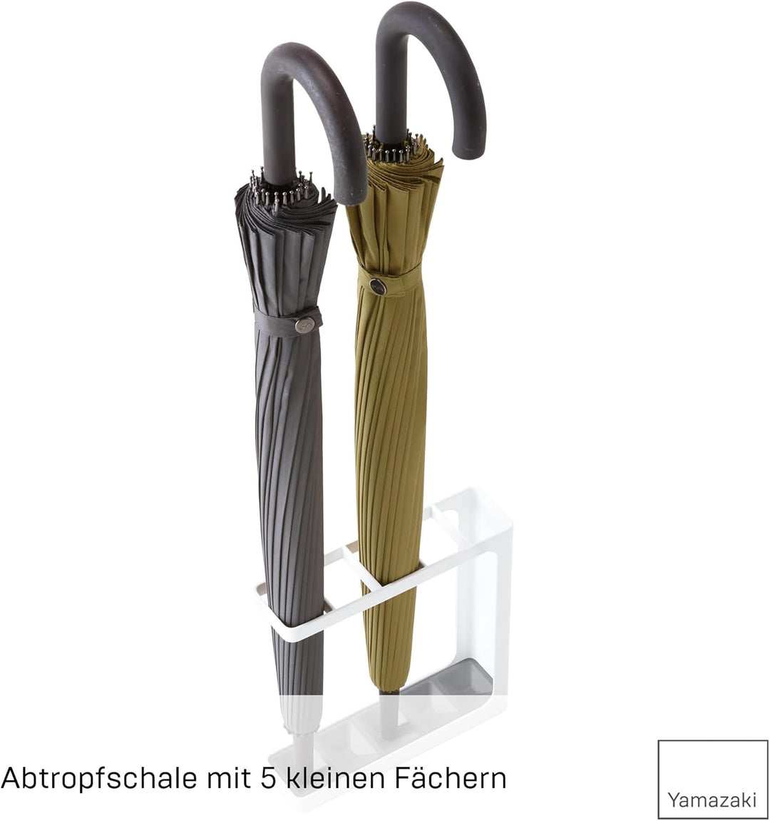 YAMAZAKII 7930 Umbrella Stand Schirmständer, Stahl, Weiss, OneSize, Weiss