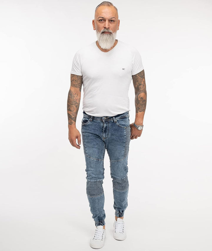 Rock Creek Herren Jeans Hose Tapered Fit M74 29W / 30L Rc-2182-blau, 29W / 30L Rc-2182-blau