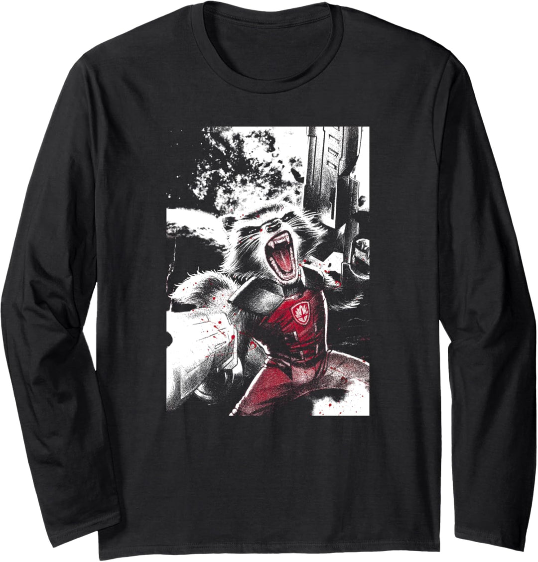 Marvel Rocket Guardians of the Galaxy Roar Langarmshirt