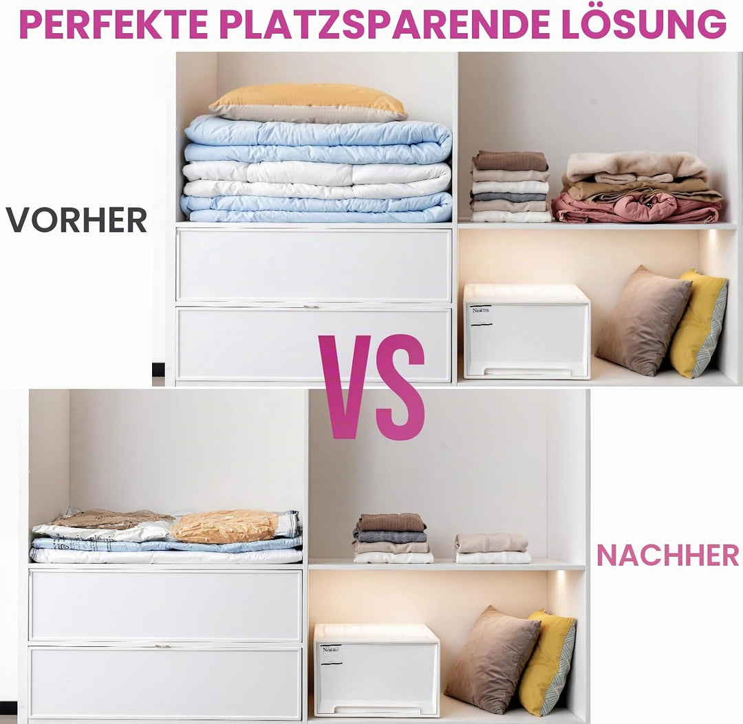 TAILI Vakuumbeutel für Bettdecken 8 Stück Super Gross 120 X 100 CM Vakuumierbeutel für Kleidung, Dec