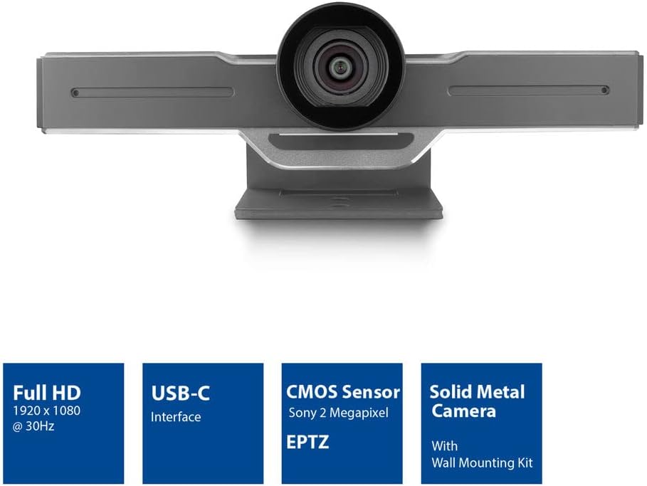 ACT Professionelle Konferenzkamera, Full HD Webcam 1080P Bild Sony CMOS Sensor, Zoom, Teams, Google