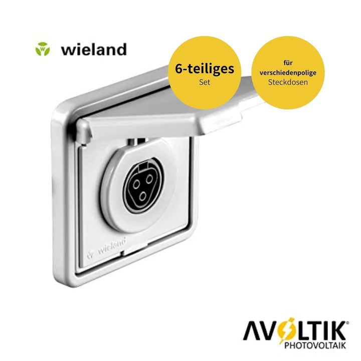 Avoltik Wieland Einbaurahmen mit Buchse Einspeisesteckdose RST20/25 Steckdose für Mini-PV // 99.400.