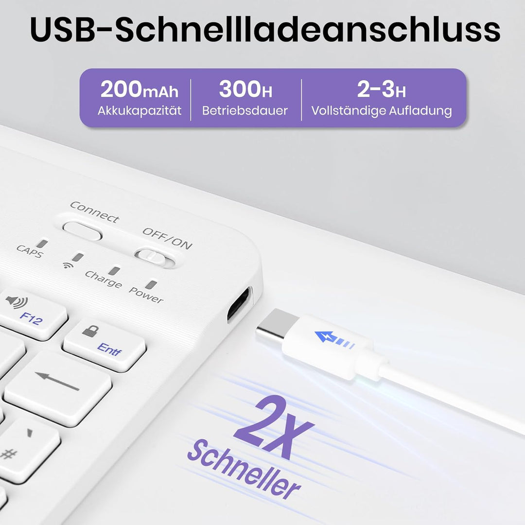 Hülle mit Tastatur für Lenovo Idea Tab 11" 2025 TB-336FU/TB-336ZU, Tastaturs Hülle für Lenovo Idea 1